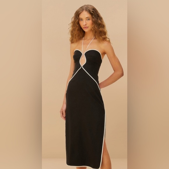 FARM Rio Black and white midi dress - Picture 1 of 13